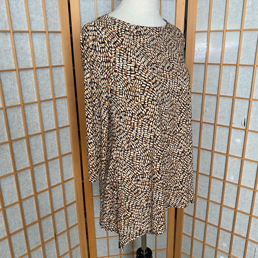 $ JM Collection Stretch Print Swing Top SZ PM NWT - Picture 3 of 12